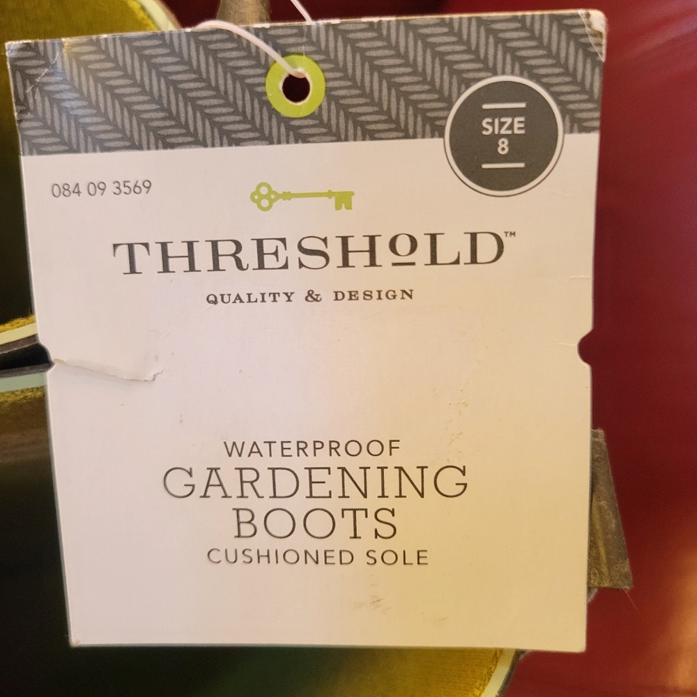 Target Threshold NWT Floral Women's Rain Garden Boots Sz 8 ~ Pretty! - Picture 6 of 16